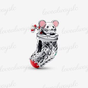 Pandora Festive Mouse & Stocking Charm|Pendant